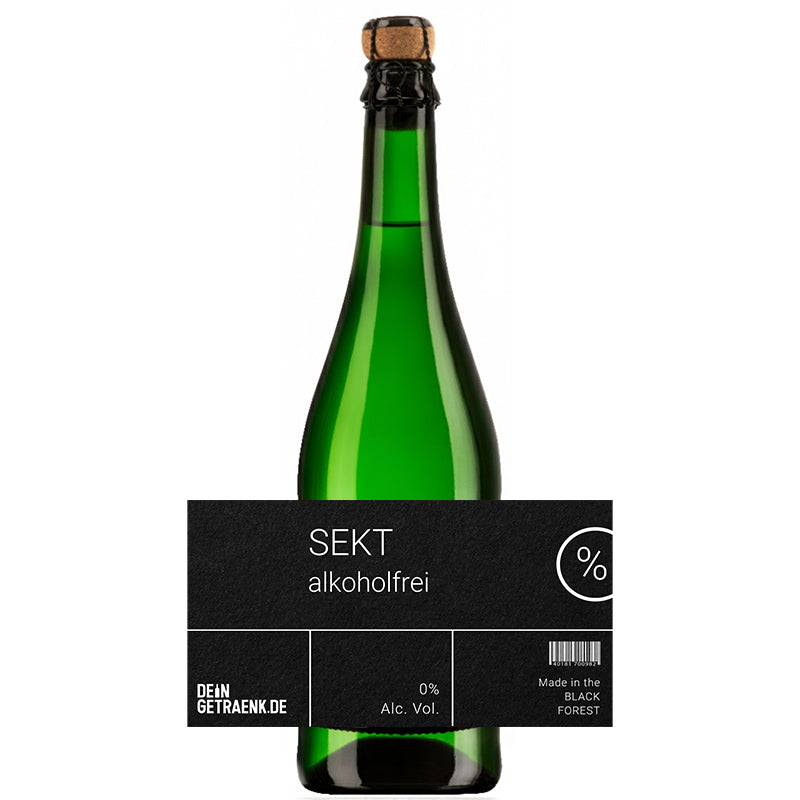 Alkoholfreier Sekt – personalisierte Sektflasche mit individuellem Etikett von DeinGetraenk.de