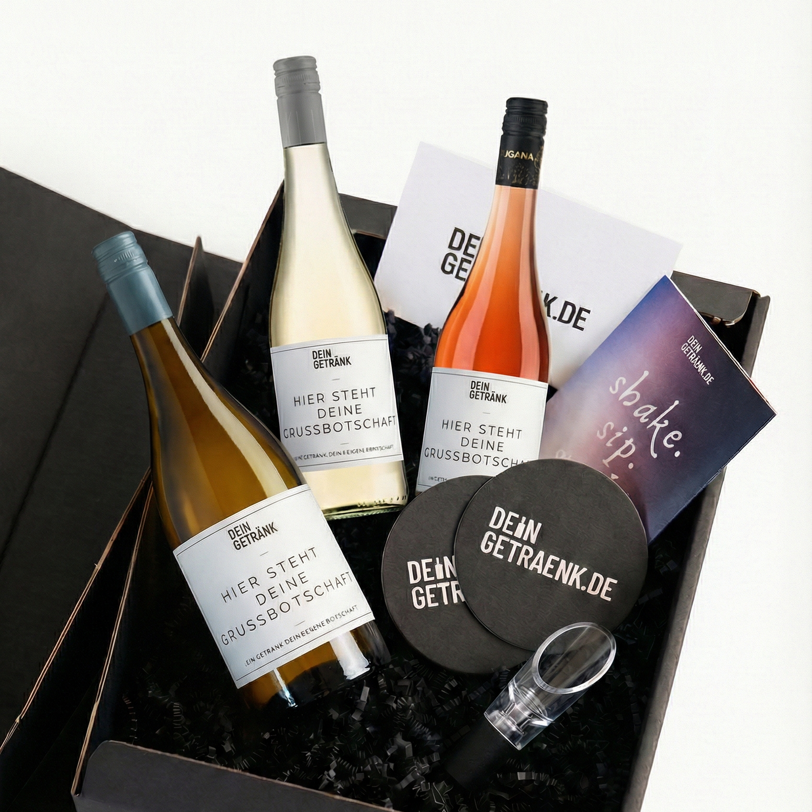 Blush & Bubbles Set – personalisierte Geschenkbox für Leichtigkeit & Frische von DeinGetraenk.de