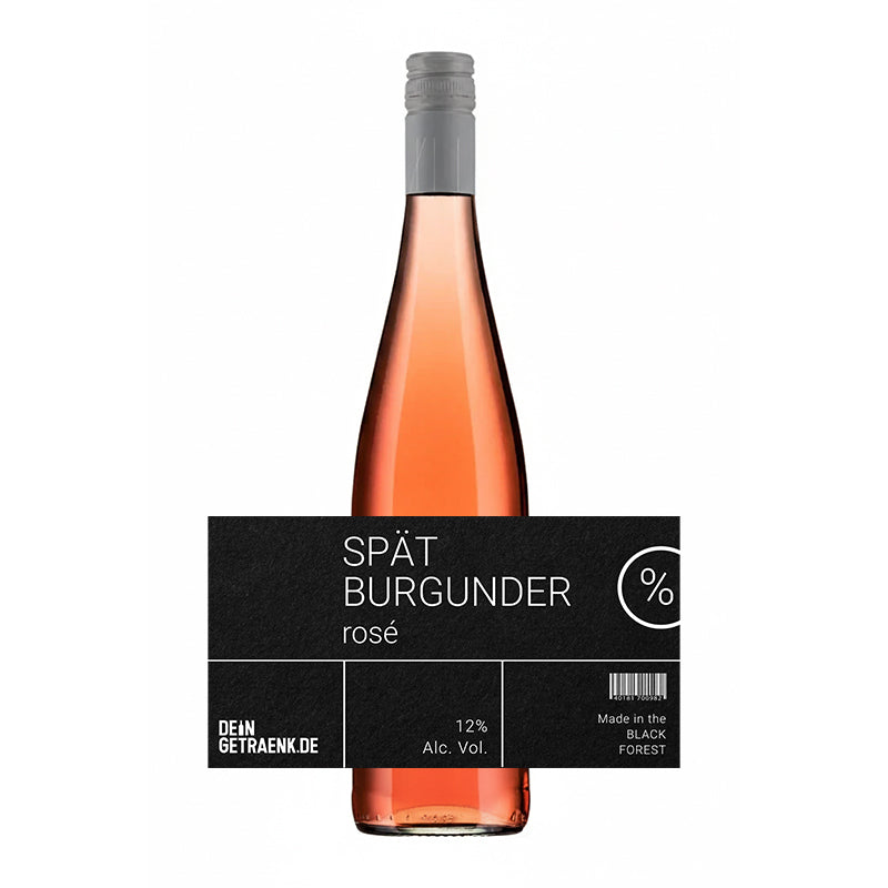 Spätburgunder Rosé trocken – personalisierte Roséweinflasche mit individuellem Etikett von DeinGetraenk.de
