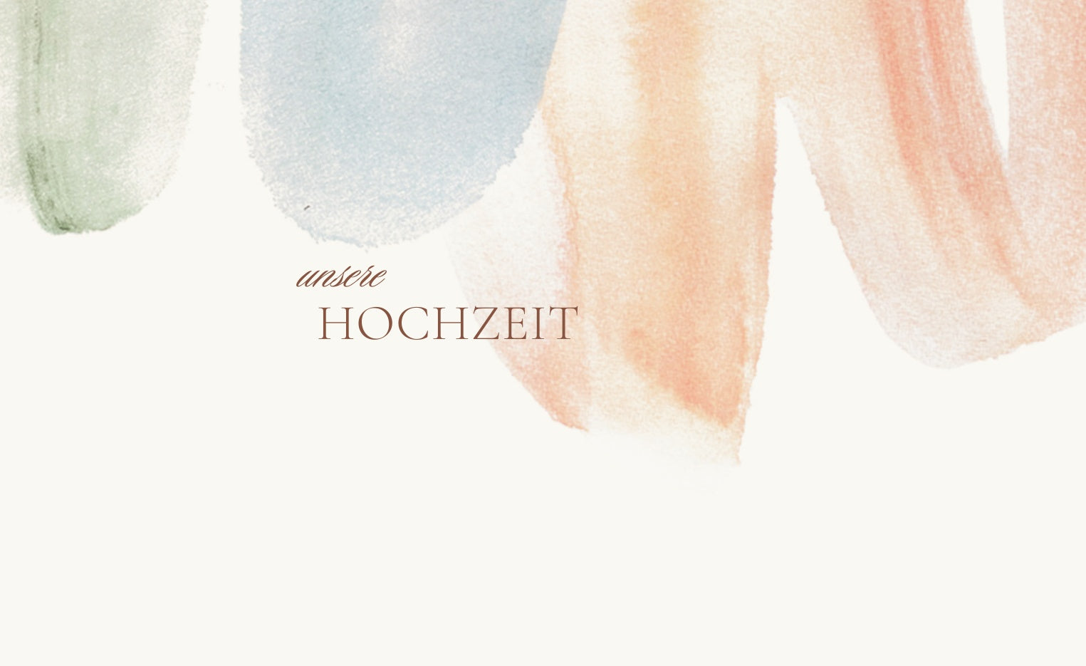 Grußkarte 'Unsere Hochzeit' im Watercolor-Design – DeinGetraenk.de